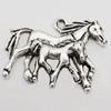 Pendant Zinc Alloy Jewelry Findings Lead-free , Horse 31x24mm Hole:2mm Sold by Bag