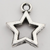 Pendant Zinc Alloy Jewelry Findings Lead-free , Star 15x12mm Hole:2mm Sold by Bag