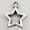 Pendant Zinc Alloy Jewelry Findings Lead-free , Star 15x12mm Hole:2mm Sold by Bag