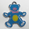 Zinc Alloy Enamel Pendant, Bear 23x21mm Hole:1.5mm, Sold by Group