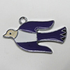 Zinc Alloy Enamel Pendant, Bird 37x20mm Hole:2.5mm, Sold by Group