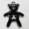 Zinc Alloy Enamel Pendant, Bear 26x20mm Hole:3mm, Sold by Group