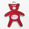 Zinc Alloy Enamel Pendant, Bear 26x20mm Hole:3mm, Sold by Group