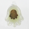 Resin Pendent with copper Beads, Luminous, Foot 30x22mm Hole:2.5mm, Sold by Bag