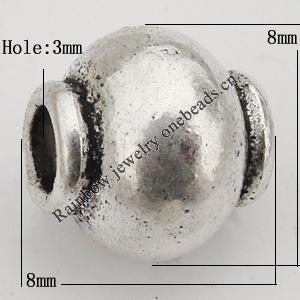 Bead Zinc Alloy Jewelry Findings Lead-free , Lantern 8x8mm, Hole:3mm Sold by Bag