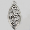 Pendant Zinc Alloy Jewelry Findings Lead-free , 50x22mm Hole:5mm Sold by Bag