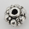 Spacer Zinc Alloy Jewelry Findings Lead-free , 8x6mm Hole:1.5mm Sold by Bag