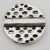 Bead Zinc Alloy Jewelry Findings Lead-free, Flat Round 18x18mm, Hole:1mm Sold by Bag