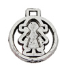 Pendant Zinc Alloy Jewelry Findings Lead-free, 14x12mm Hole:1mm Sold by Bag