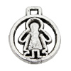 Pendant Zinc Alloy Jewelry Findings Lead-free, 14x12mm Hole:1mm Sold by Bag