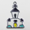 Zinc Alloy Enamel Pendant, House 28x18mm Hole:2mm, Sold by Group