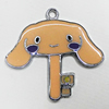 Zinc Alloy Enamel Pendant, Key 30x32mm Hole:2mm, Sold by Group