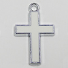 Zinc Alloy Enamel Pendant, Cross 26x11mm Hole:2.5mm, Sold by Group