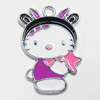 Zinc Alloy Enamel Pendant, Children 27x19mm Hole:2.5mm, Sold by Group