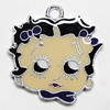 Zinc Alloy Enamel Pendant, 25x24mm Hole:2.5mm, Sold by Group