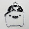 Zinc Alloy Enamel Pendant, Pig 26x20mm Hole:2mm, Sold by Group