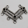 Connector Zinc Alloy Jewelry Findings Lead-free, 28x20mm, Hole:1mm Sold by Bag