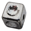 Bead Zinc Alloy Jewelry Findings Lead-free, Cube 8x8x8mm, Hole:2mm Sold by Bag