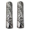 European Style Beads Zinc Alloy Jewelry Findings Lead-free, Tube 33x8mm, Hole:5mm Sold by Bag