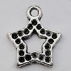 Pendant Zinc Alloy Jewelry Findings Lead-free, Star 16x13mm Hole:1mm Sold by Bag