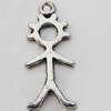 Pendant Zinc Alloy Jewelry Findings Lead-free, 24x10mm Hole:2mm Sold by Bag