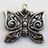 Pendant, Lead-free Zinc Alloy Jewelry Findings, Butterfly 16x15mm Hole:1.5mm, Sold by Bag