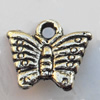 Pendant, Lead-free Zinc Alloy Jewelry Findings, Butterfly 10x9mm Hole:1mm, Sold by Bag