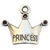 Pendant, Lead-free Zinc Alloy Jewelry Findings, Crown 19x17mm Hole:2mm, Sold by Bag