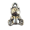 Pendant, Lead-free Zinc Alloy Jewelry Findings, Bear 10x16mm Hole:1.5mm, Sold by Bag