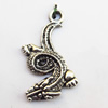 Pendant, Lead-free Zinc Alloy Jewelry Findings, Animal 20x30mm Hole:2mm, Sold by Bag