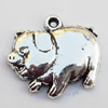 Pendant, Lead-free Zinc Alloy Jewelry Findings, Pig 22x20mm Hole:2mm, Sold by Bag