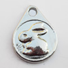 Pendant, Lead-free Zinc Alloy Jewelry Findings, 14x19mm Hole:2mm, Sold by Bag