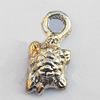 Pendant, Lead-free Zinc Alloy Jewelry Findings, Turtle 11x6mm Hole:1.5mm, Sold by Bag