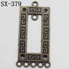Connector, Lead-free Zinc Alloy Jewelry Findings, 20x44mm Hole=1.4mm, Sold by Bag