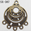 Connector, Lead-free Zinc Alloy Jewelry Findings, 28x34mm Hole=1.8mm, Sold by Bag