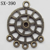 Connector, Lead-free Zinc Alloy Jewelry Findings, 23x29mm Hole=1.5mm,1mm, Sold by Bag
