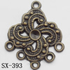 Connector, Lead-free Zinc Alloy Jewelry Findings, 25x30mm Hole=1.4mm, Sold by Bag