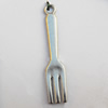 Pendant, Lead-free Zinc Alloy Jewelry Findings, Forks 8x41mm Hole:2mm, Sold by Bag