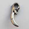 Pendant, Lead-free Zinc Alloy Jewelry Findings, Ivory 17x5mm Hole:2.5mm, Sold by Bag