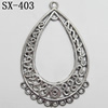 Connector, Lead-free Zinc Alloy Jewelry Findings, 28x44mm Hole=1mm, Sold by Bag