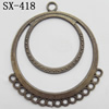 Connector, Lead-free Zinc Alloy Jewelry Findings, 33x38mm Hole=2mm,1mm, Sold by Bag