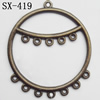 Connector, Lead-free Zinc Alloy Jewelry Findings, 44x46mm Hole=1mm, Sold by Bag