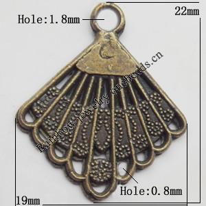Connector, Lead-free Zinc Alloy Jewelry Findings, 19x22mm Hole=1.8mm,0.8mm, Sold by Bag