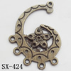 Connector, Lead-free Zinc Alloy Jewelry Findings, 26x35mm Hole=2mm,0.8mm, Sold by Bag