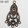 Connector, Lead-free Zinc Alloy Jewelry Findings, 31x18mm Hole=1mm, Sold by Bag