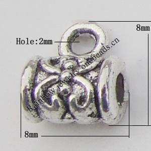 Pendant Zinc Alloy Jewelry Findings Lead-free, 8x8mm Hole:2mm Sold by KG