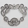 Pendant Zinc Alloy Jewelry Findings Lead-free, 60x50mm Hole:3mm Sold by Bag