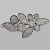 Pendant Zinc Alloy Jewelry Findings Lead-free, 82x42mm Hole:3mm Sold by Bag