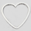 Connector Zinc Alloy Jewelry Findings Lead-free, Hollow Heart 25x24x2mm Sold by Bag