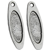 Pendant Zinc Alloy Jewelry Findings Lead-free, 42x14mm Hole:3mm Sold by Bag
